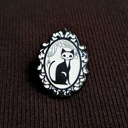 Skelly Cat Brooch - Special Spooky-Season Gift