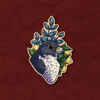 Colorful Bird of Prey - Falcon Brooch