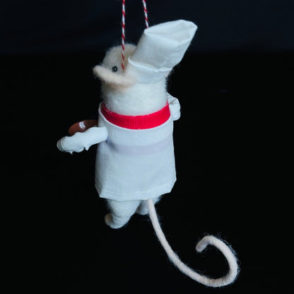 Christophe - Felt Mouse with Spatula and Bowl