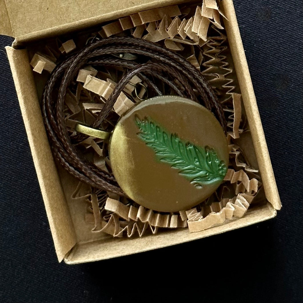 Sign In Your Path - Fern Medallion Pendant