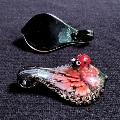 Ladybug Talisman - Glass Lampwork Pendant