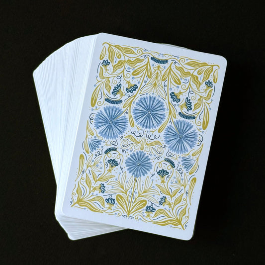 Caterpillar and Chicory - Folk-Art Playing Cards