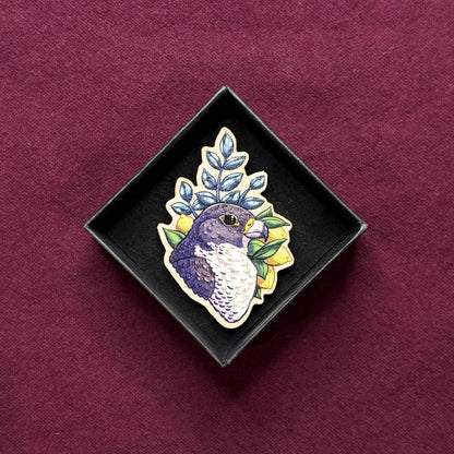 Colorful Bird of Prey - Falcon Brooch