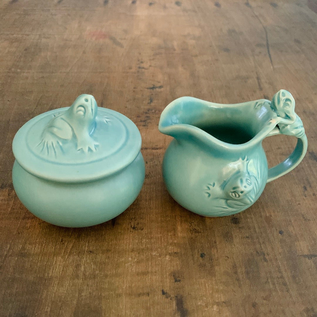 Frog Milk Jug - Celadon Creamer