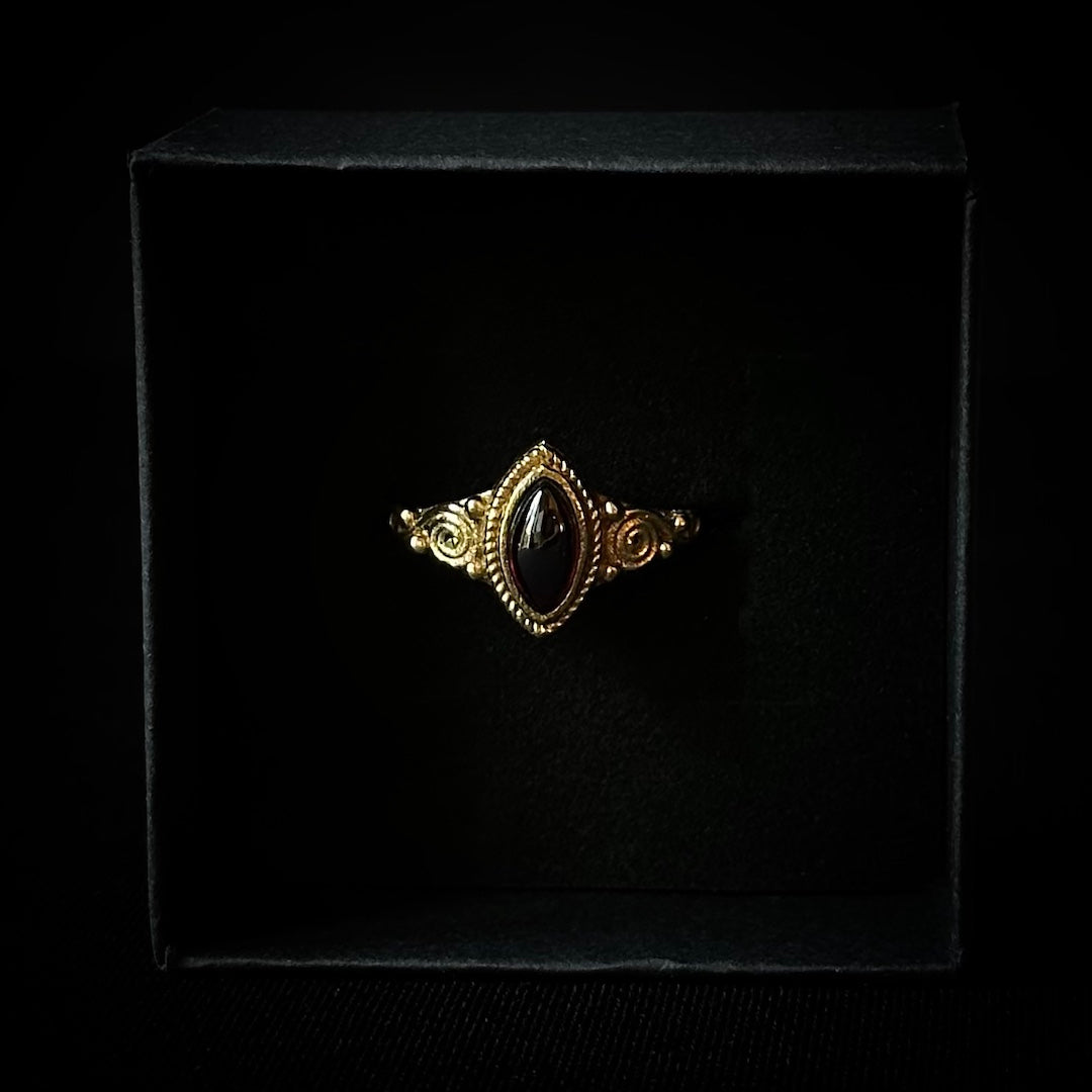Pomegranate Seed – Adjustable Garnet Ring