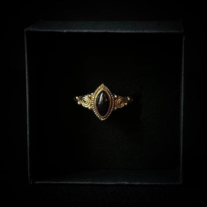 Pomegranate Seed – Adjustable Garnet Ring