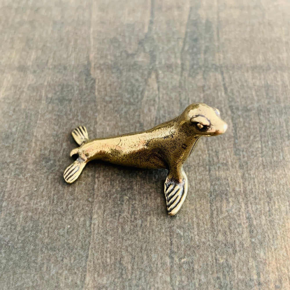 Gentle Seal - Brass Animal Figurine