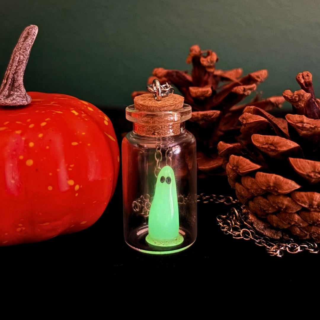 Ghost in a Jar - Glowing Pendant