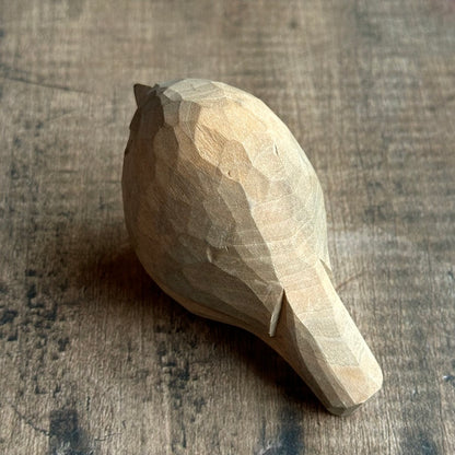 Bright-Eyed Robin - Hand-Carved Wooden Figure