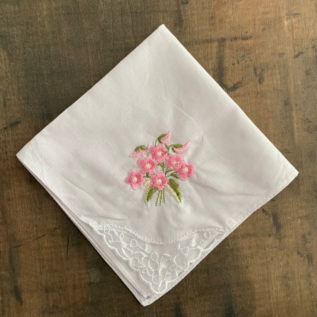 Dainty Handkerchief - Embroidered Pocket Square