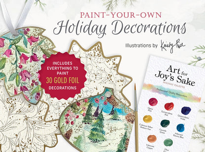 30 Winter Holiday Ornaments - Watercolor Painting Kit
