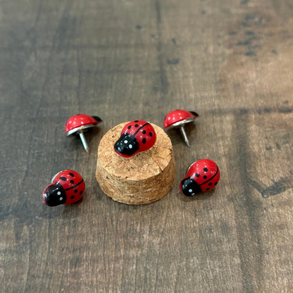 Ladybug Pushpin Set of 5 - Oddment