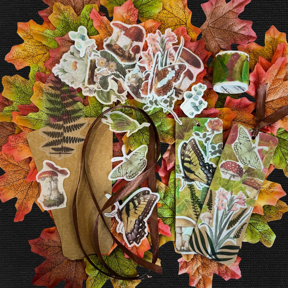 Leaves to Mark Your Spot - Collaged Bookmark Kit