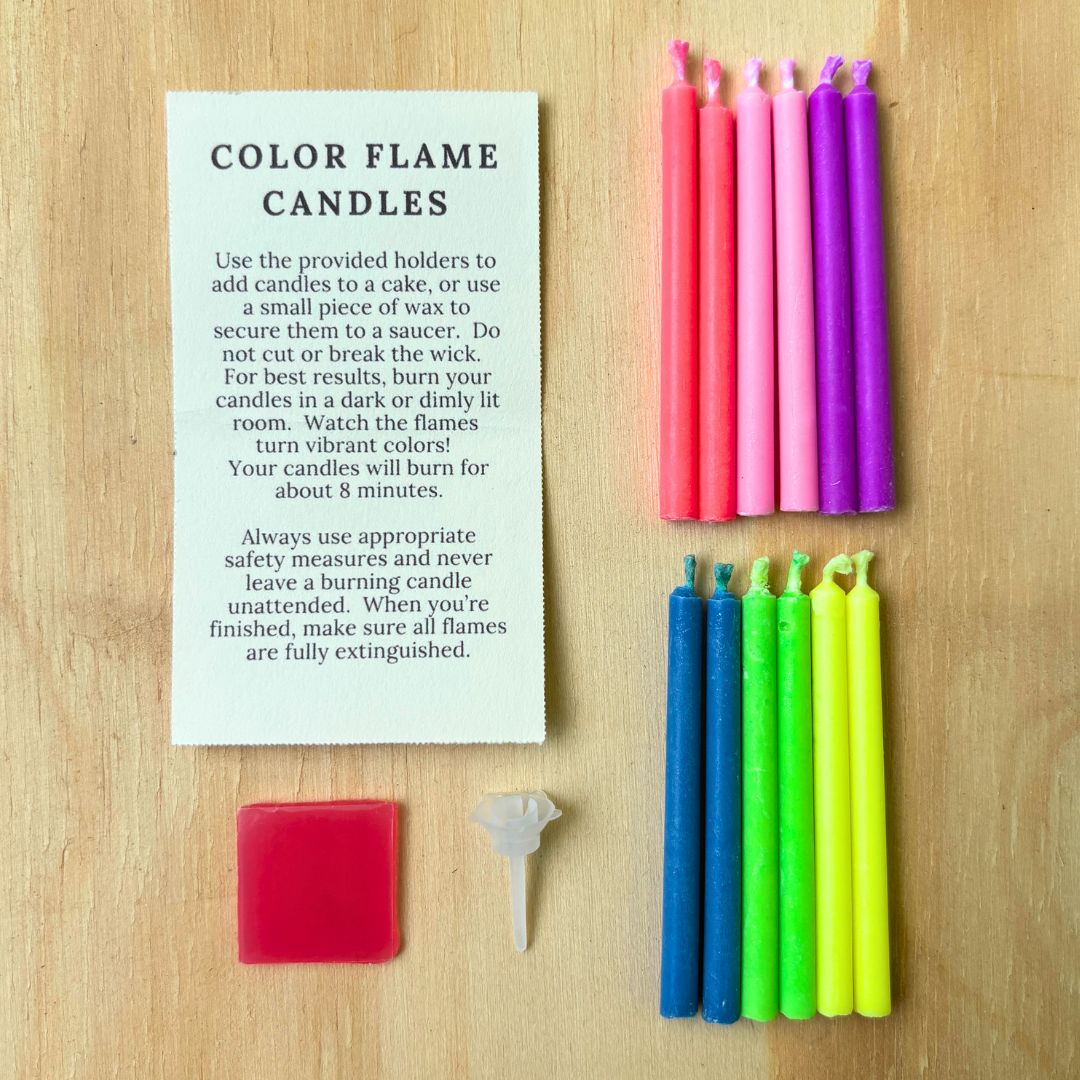 Rainbow of Flames - Color-Flame Candles