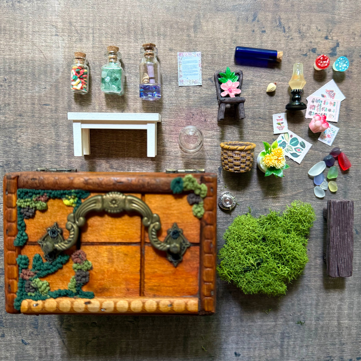 Forager's Study - Miniature Room Box Treasure Chest
