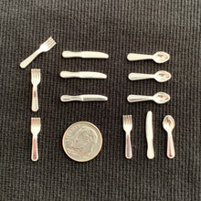 Load image into Gallery viewer, Miniature Flatware - Mouse-Sized Silverware
