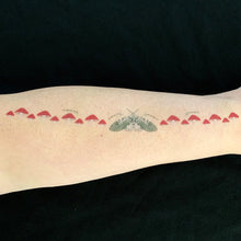 Load image into Gallery viewer, Ring of Toadstools - Temporary Tattoo with Moths and Toadstools
