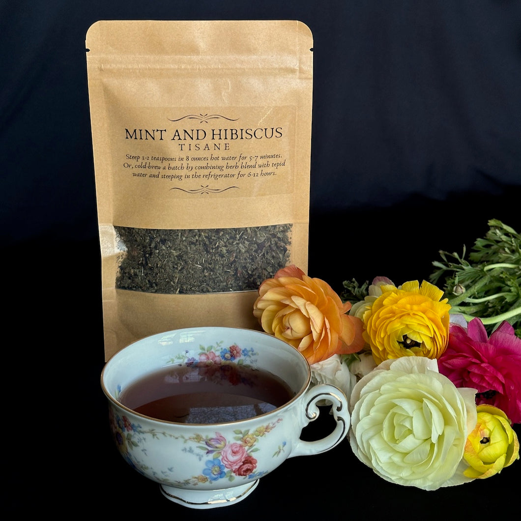 Mint and Hibiscus Tisane - Herbal Tea