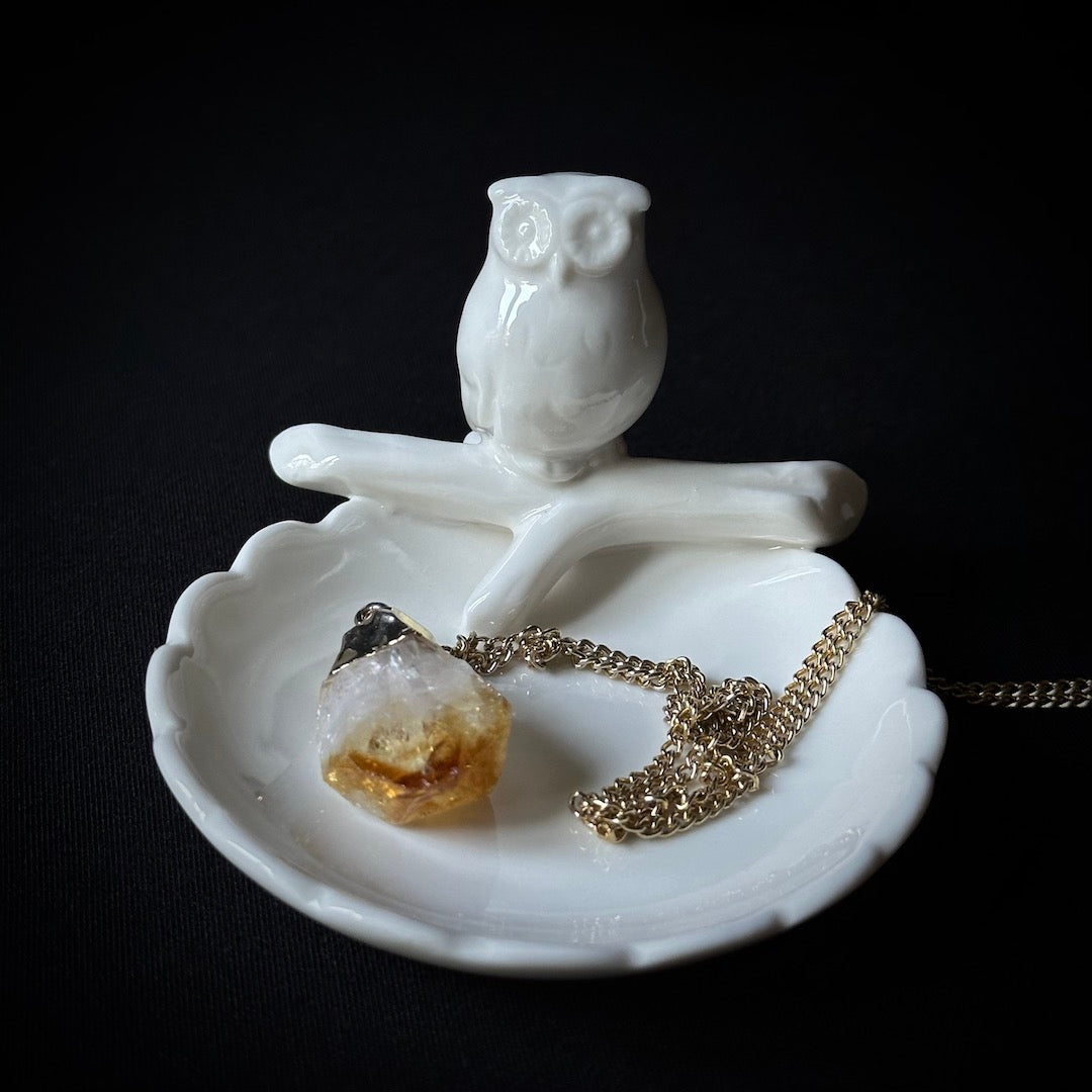 Owl Guardian - Ceramic Trinket Dish