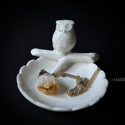 Owl Guardian - Ceramic Trinket Dish