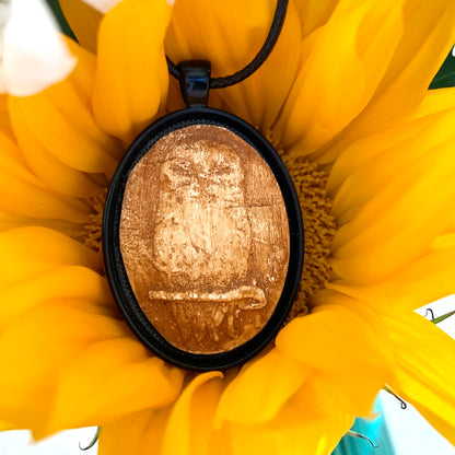 Watchful Owl - Gypsum Pendant