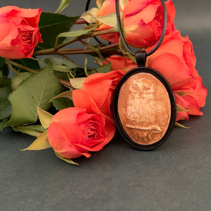 Watchful Owl - Gypsum Pendant