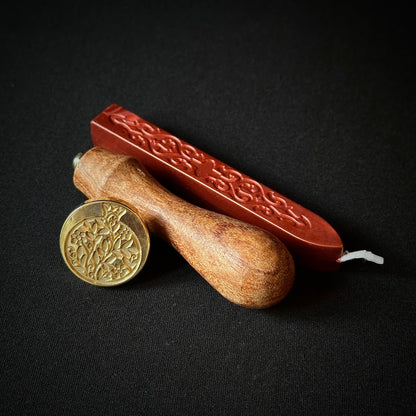 Closed with a Kiss – Pomegranate Seal Stamp and Wax