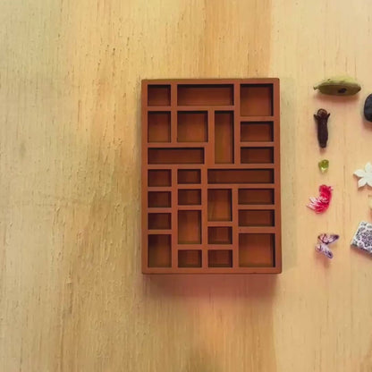 Tiny Printer's Tray with Curiosities - Miniature Curio Display