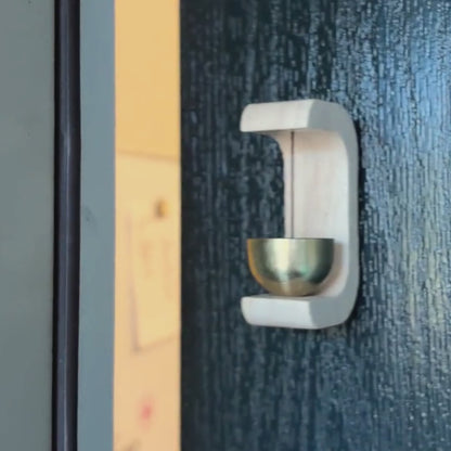 Shopkeeper’s Bell - Wood and Brass Door Chime