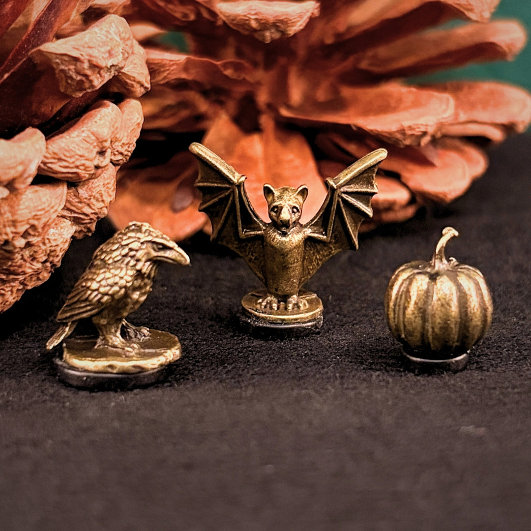 Autumnal Hinge Toppers - Set of Three Magnetic Finials