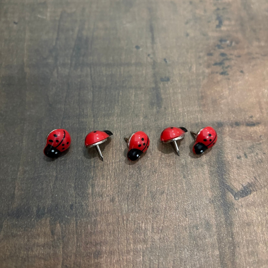 Ladybug Pushpin Set of 5 - Oddment
