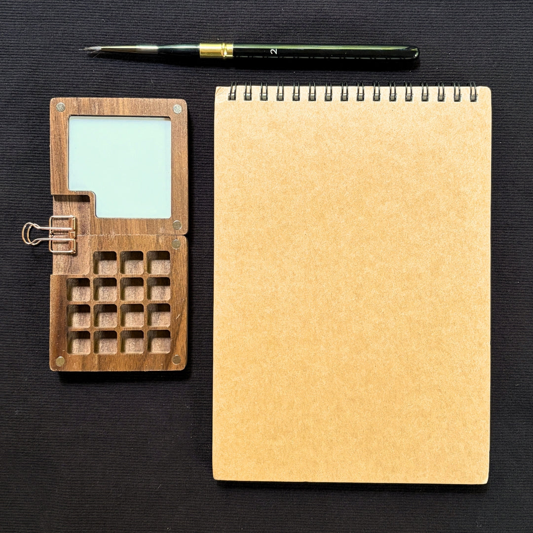 Artist’s Tools Set (Notebook, Travel Brushes, and Palette) - Oddment
