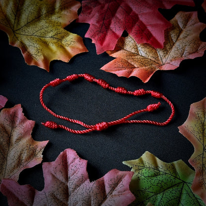 Oath-Knotted Cord – Scarlet String Bracelet