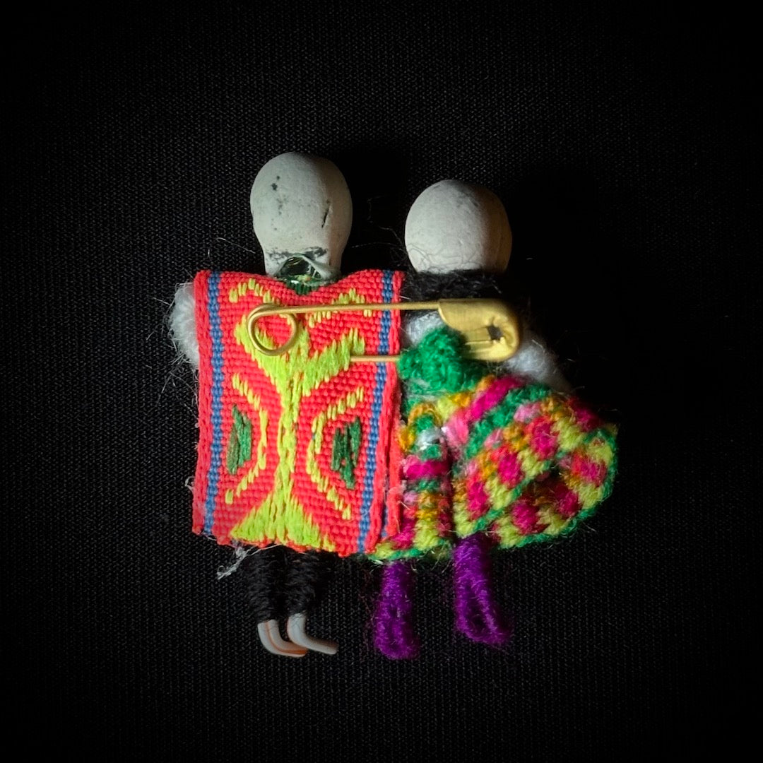 Skelly Couple  - Day of the Dead Skeleton Brooch