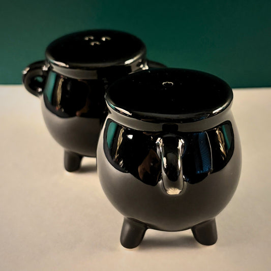 A Set of Two Cauldrons - Ceramic Salt and Pepper Shakers