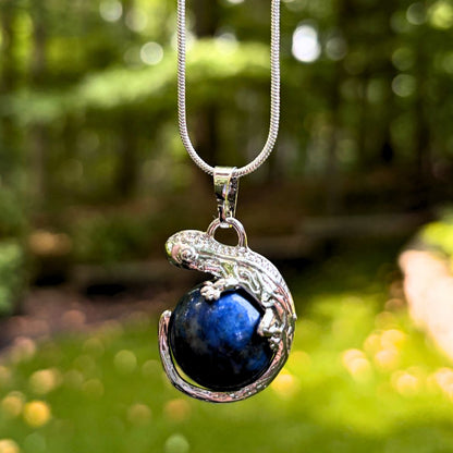 Rain Charming Salamander In Blue - Oddment