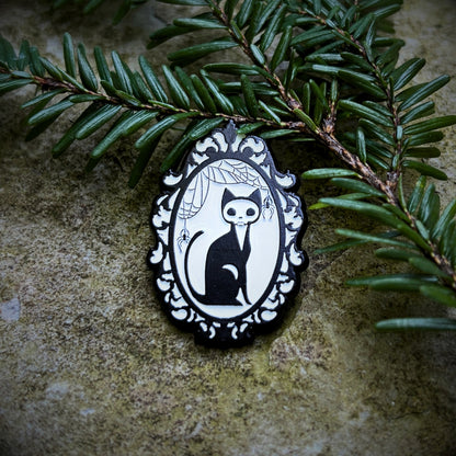 Skelly Cat Brooch - Special Spooky-Season Gift