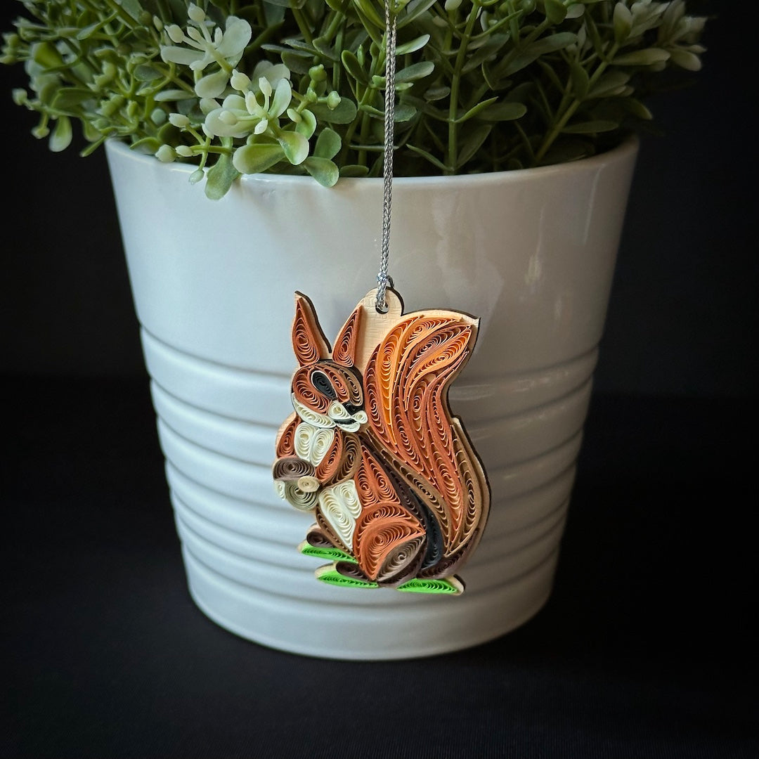 Quilled Squirrel Ornament