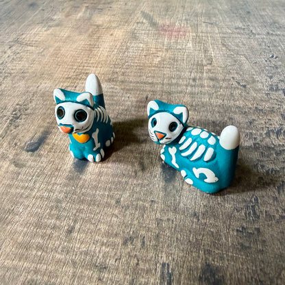 Skelly Cat - Day of the Dead Skeleton Figurine