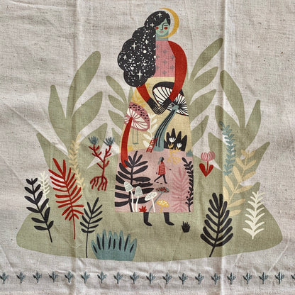 Guide To The Fern Grove - Embroidered Tea Towel