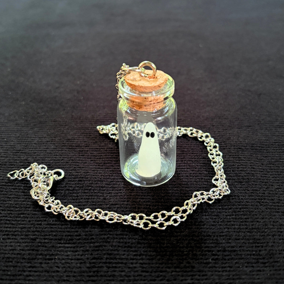 Ghost in a Jar - Glowing Pendant