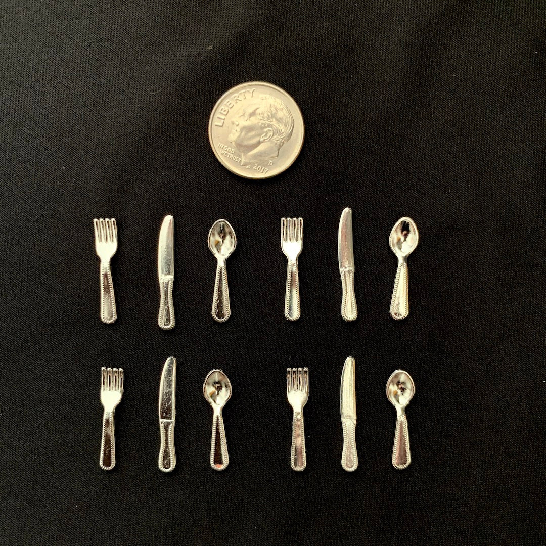 2 Inch Mini Silverware Miniature Flatware - Mouse-Sized Silverware – Birdmoss