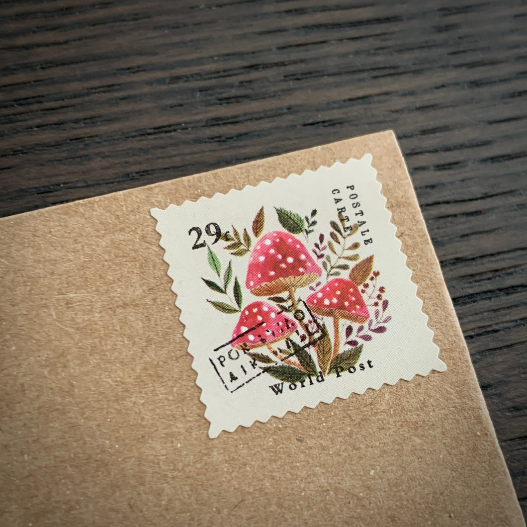 Postage - Toadstool Stickers