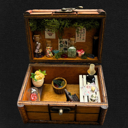 Forager's Study - Miniature Room Box Treasure Chest
