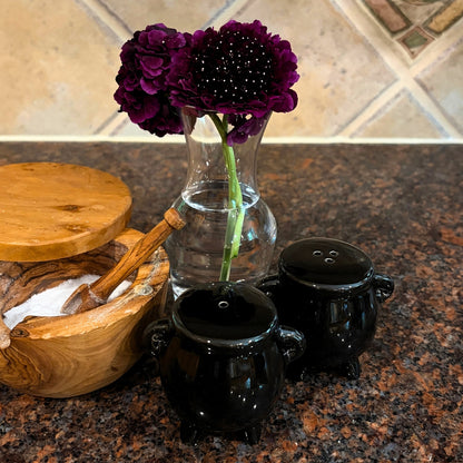 A Set of Two Cauldrons - Ceramic Salt and Pepper Shakers