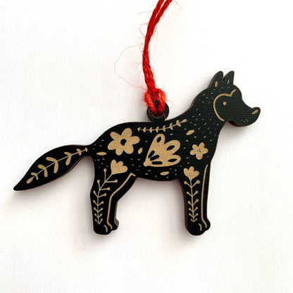 Winter Wolf - Handmade Ornament