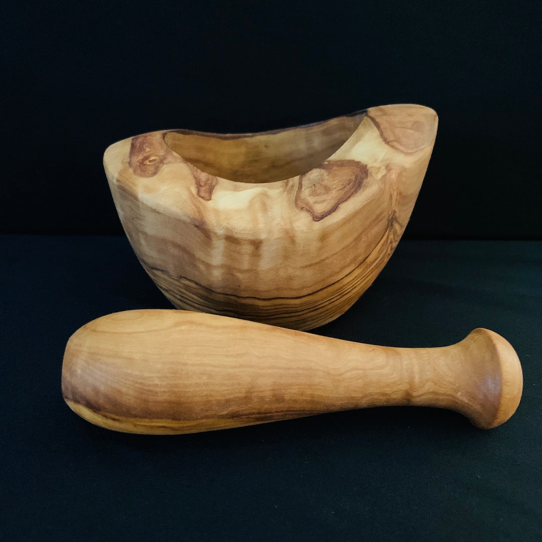 Olive Wood Mortar and Pestle