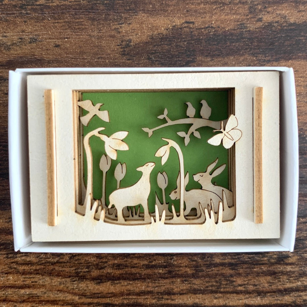 Spring Scene - Miniature Shadow Box – Birdmoss