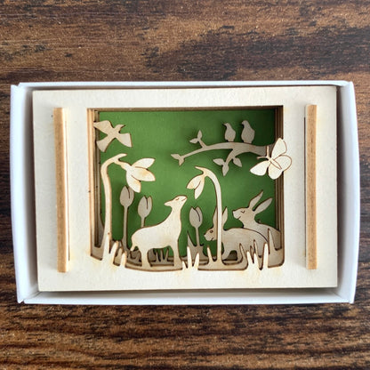 Spring Scene - Miniature Shadow Box