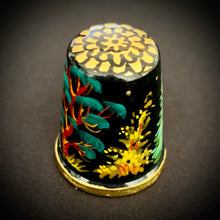 Load image into Gallery viewer, Scarlet Flower Thimble - Hand-Painted Wooden Fairy Tale Thimble
